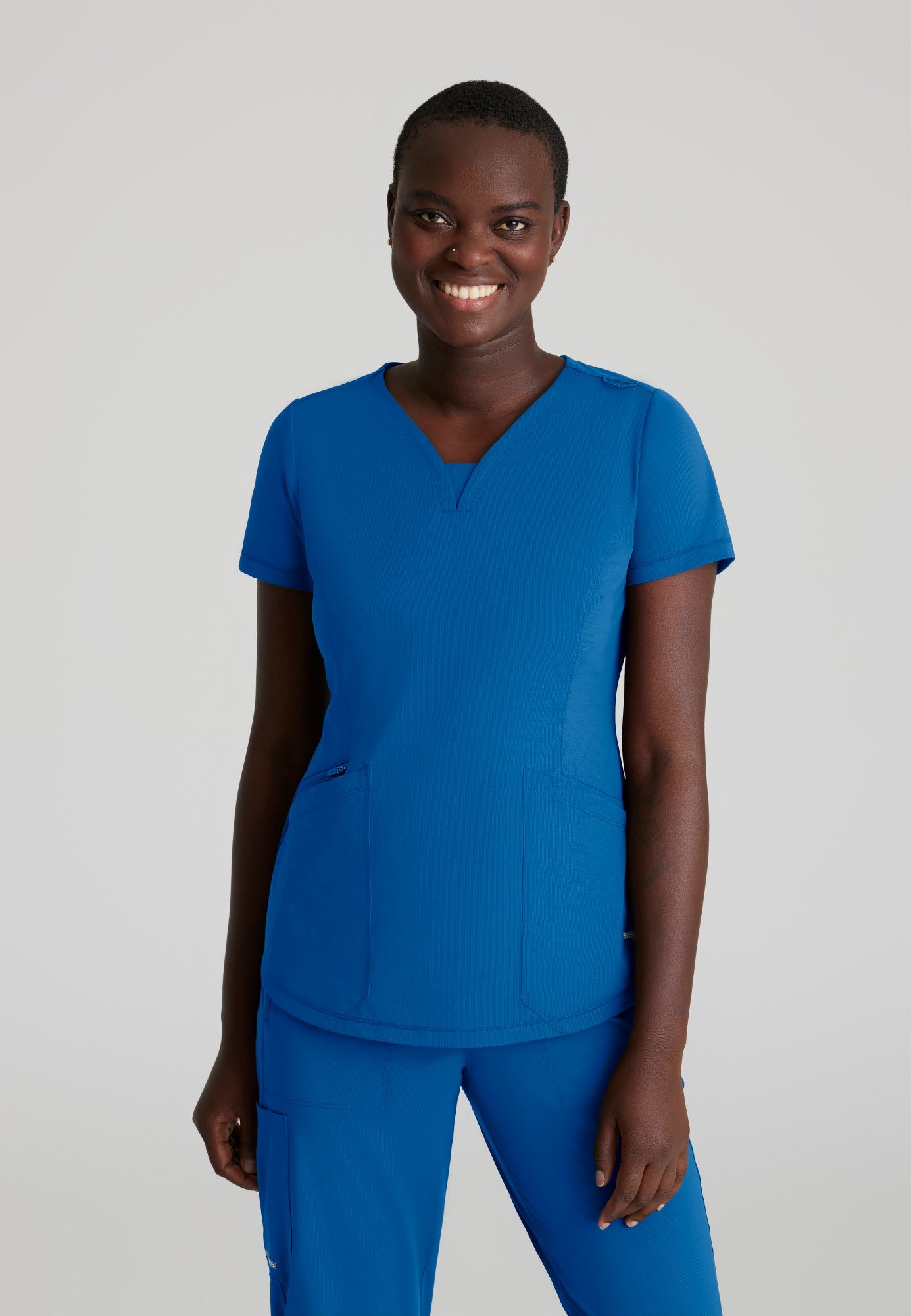 Serene Knit Top - New Royal - Jen's Scrubs
